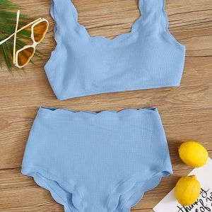 Blue bikini swimming suit